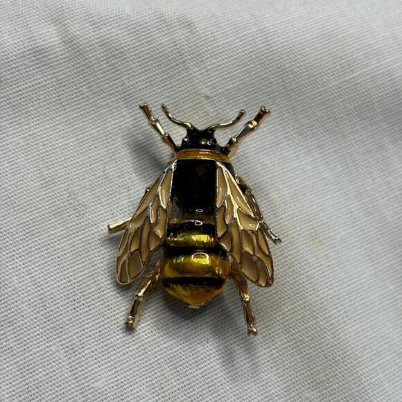 Bumble & Butterfly Lot of Vintage Pins Brooches Earring Ornate Insects Retro - Picture 7 of 11